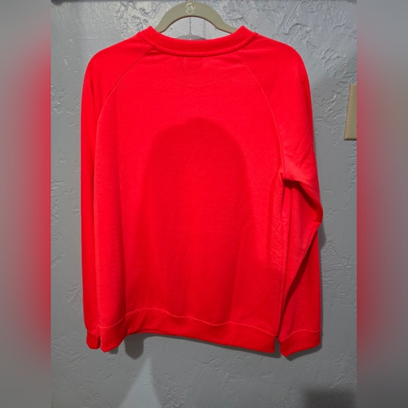 adidas Originals Women’s Trefoil Crew Sweatshirt neon pink, Large - Picture 2 of 4